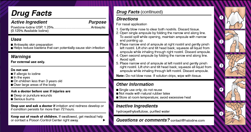 Halodine<sup>®</sup> Nasal Antiseptic Liquid Packet